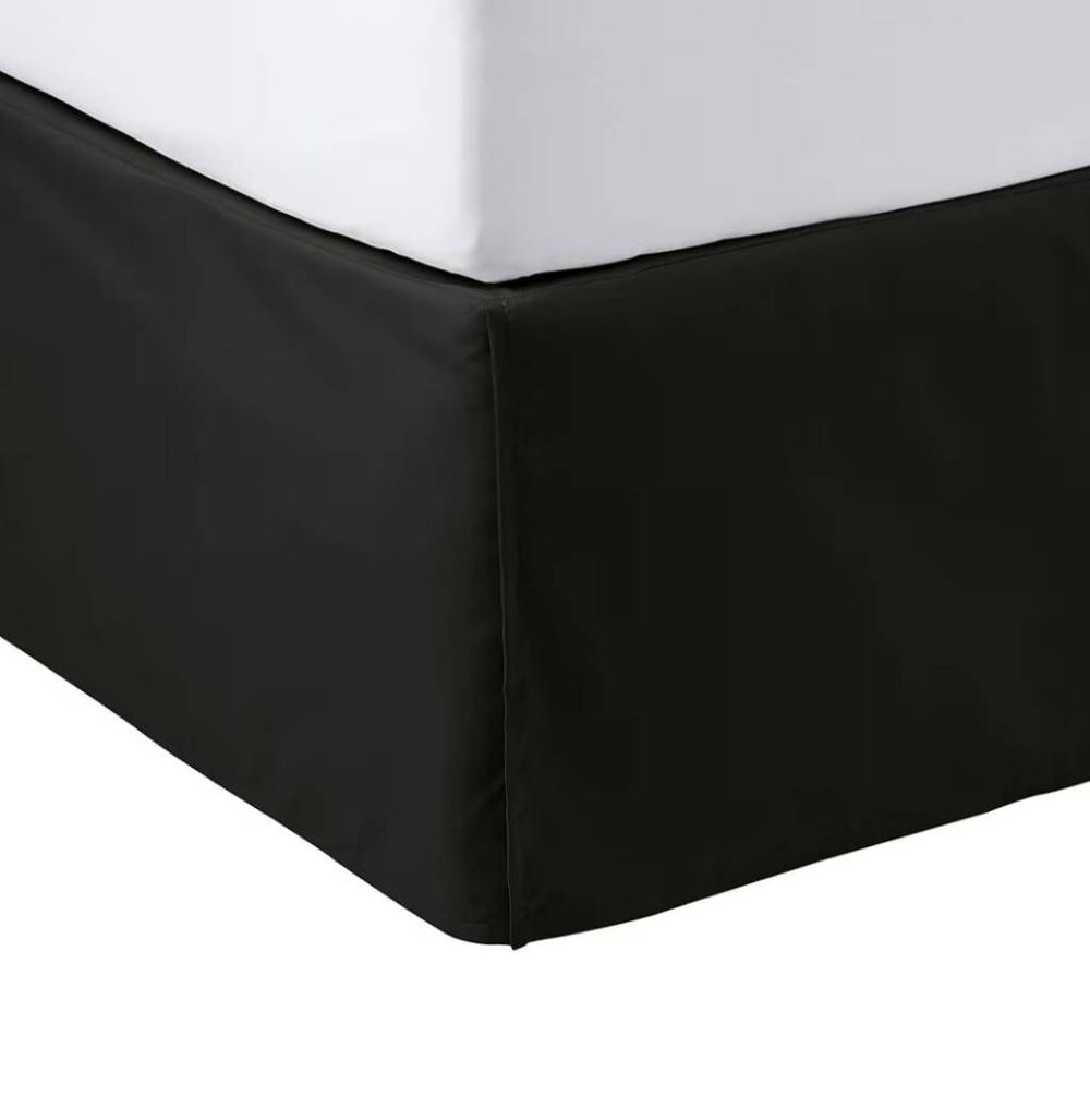Amazon Basics Queen Size Black Pleated Bed Skirt